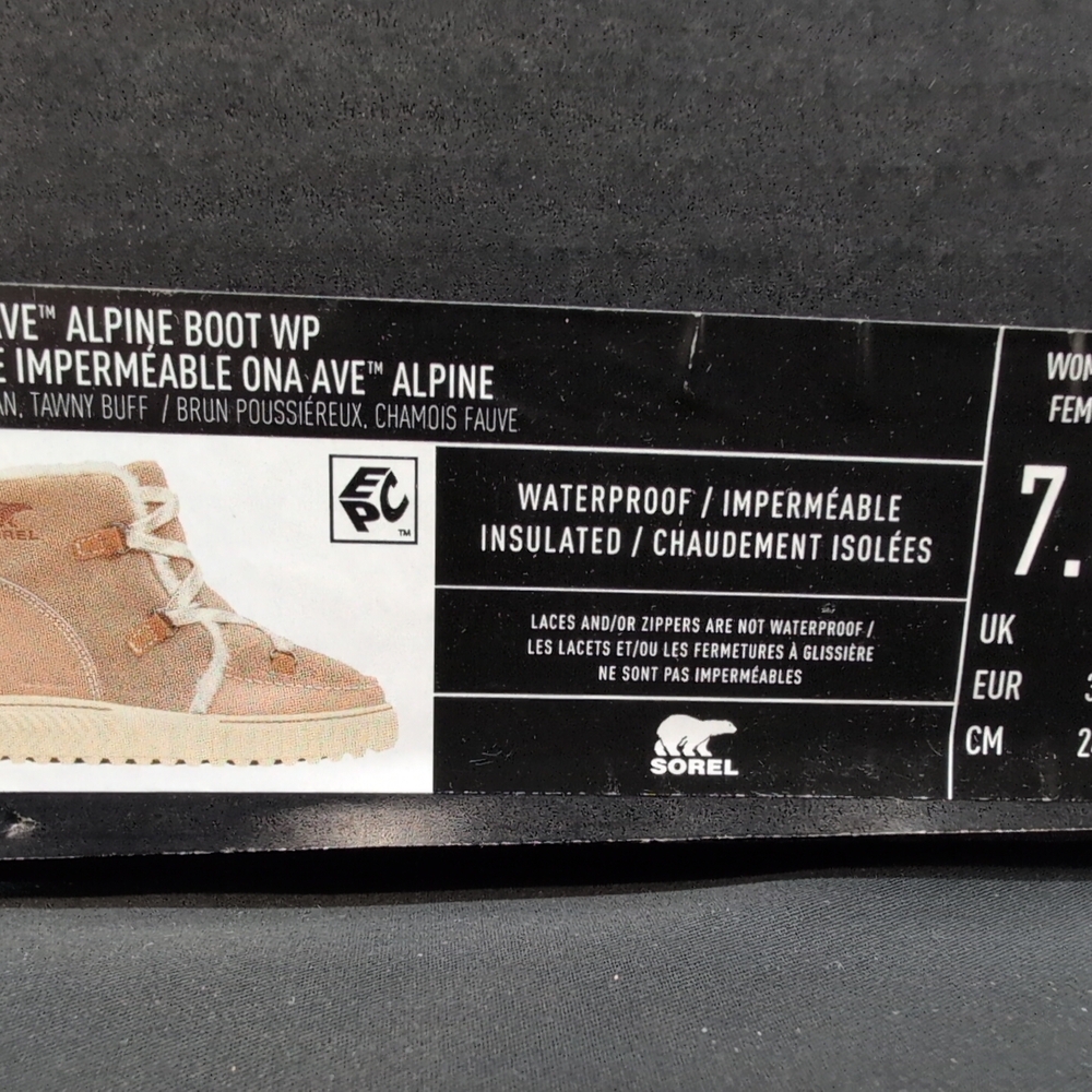SOREL ONA Ave Alpine Waterproof Winter Boots Women's 7.5 Dusty Tan - Picture 12 of 14